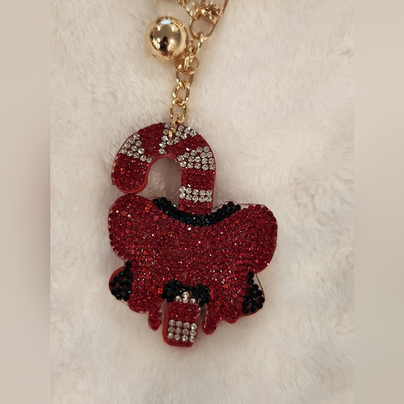 Festive Snowman and Candy Cane Keychain Set - Picture 2 of 4